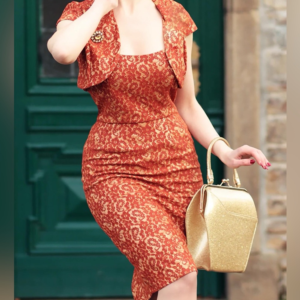 Tatyana Ginger dress with matching bolero size large NWT
